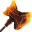 Obsidian Flame Orange Big Axe